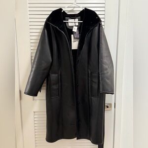 NWT Stand Studio Black Faux Fur Coat NEW taking offers